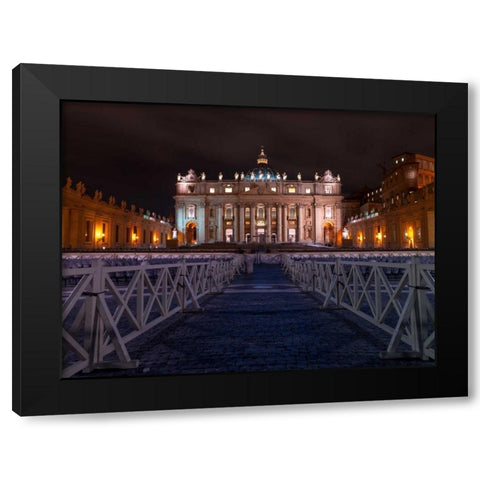 St. Peters Basilica, Rome, Italy Black Modern Wood Framed Art Print with Double Matting by Frank, Assaf