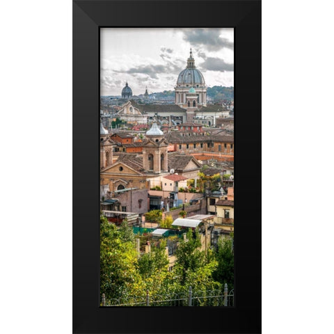 Vatican city with St. Peters Basilica, Rome, Italy Black Modern Wood Framed Art Print by Frank, Assaf