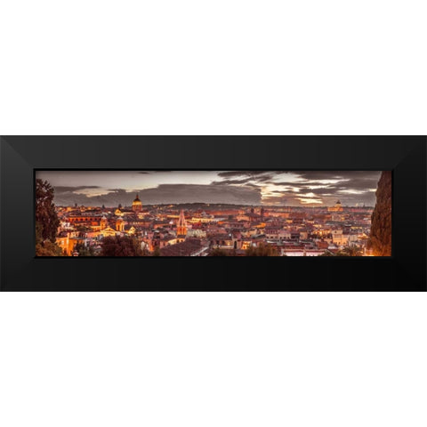 Vatican city with St. Peters Basilica, Rome, Italy Black Modern Wood Framed Art Print by Frank, Assaf
