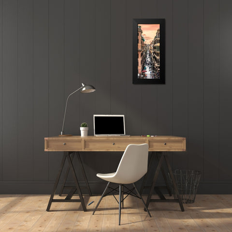 City street, Rome, Italy Black Modern Wood Framed Art Print by Frank, Assaf