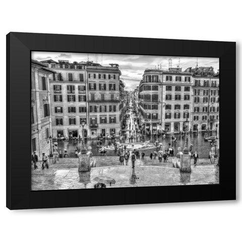 City Square, Rome, Italy Black Modern Wood Framed Art Print with Double Matting by Frank, Assaf