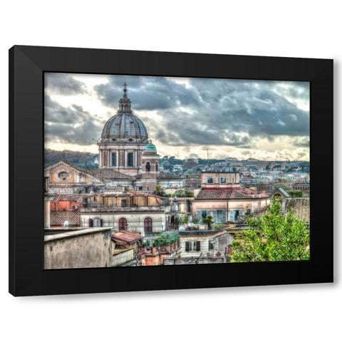 Vatican city with St. Peters Basilica, Rome, Italy Black Modern Wood Framed Art Print with Double Matting by Frank, Assaf