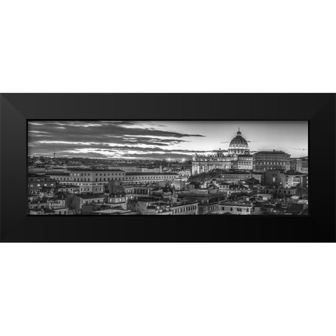 St.Peters Basilica-Rome Black Modern Wood Framed Art Print by Frank, Assaf
