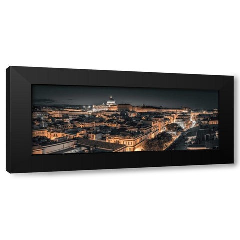 Vatican city with St. Peters Basilica, Rome, Italy Black Modern Wood Framed Art Print with Double Matting by Frank, Assaf