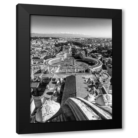 St. Peters Basilica, Rome, Italy Black Modern Wood Framed Art Print with Double Matting by Frank, Assaf