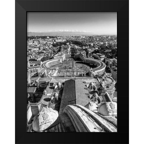 St. Peters Basilica, Rome, Italy Black Modern Wood Framed Art Print by Frank, Assaf