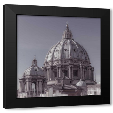 St. Peters Basilica dome, Rome, Italy Black Modern Wood Framed Art Print with Double Matting by Frank, Assaf