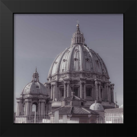 St. Peters Basilica dome, Rome, Italy Black Modern Wood Framed Art Print by Frank, Assaf