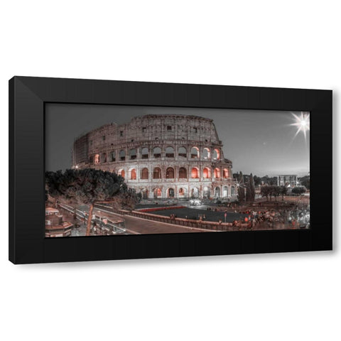 Famous Colosseum in Rome, Italy Black Modern Wood Framed Art Print with Double Matting by Frank, Assaf