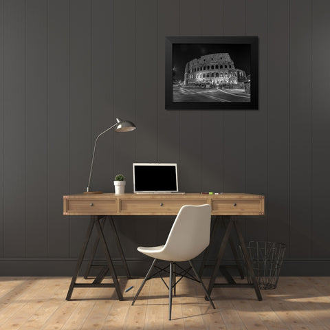 Famous Colosseum in Rome, Italy Black Modern Wood Framed Art Print by Frank, Assaf