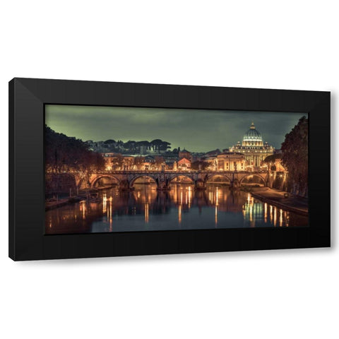 View of Basilica di San Pietro in Vatican, Rome, Italy Black Modern Wood Framed Art Print with Double Matting by Frank, Assaf