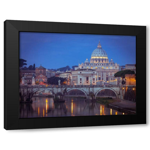 View of Basilica di San Pietro in Vatican, Rome, Italy Black Modern Wood Framed Art Print with Double Matting by Frank, Assaf