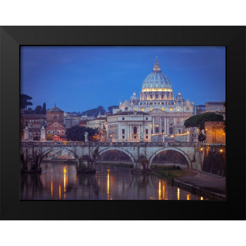View of Basilica di San Pietro in Vatican, Rome, Italy Black Modern Wood Framed Art Print by Frank, Assaf