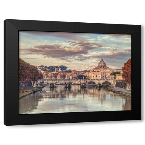 Basilica di San Pietro Black Modern Wood Framed Art Print with Double Matting by Frank, Assaf