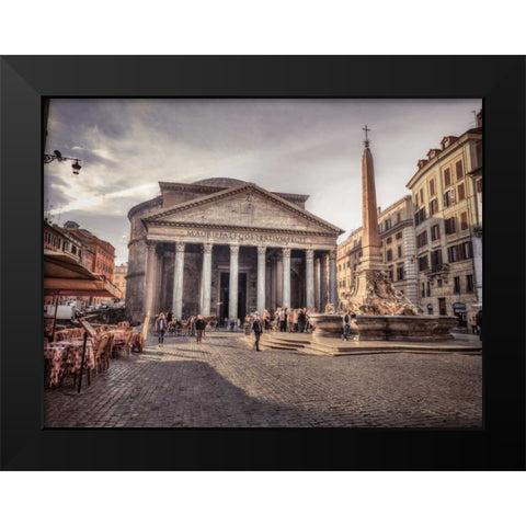 Pantheon in Rome, Italy Black Modern Wood Framed Art Print by Frank, Assaf