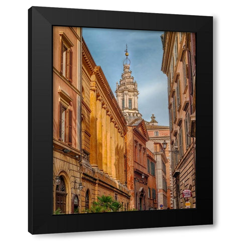 Old buildings in city of Rome, Italy Black Modern Wood Framed Art Print with Double Matting by Frank, Assaf