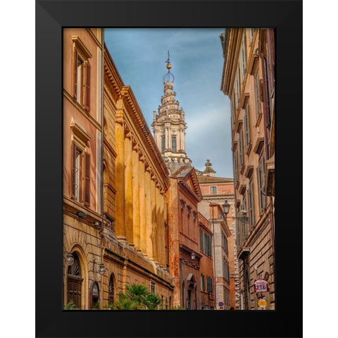 Old buildings in city of Rome, Italy Black Modern Wood Framed Art Print by Frank, Assaf