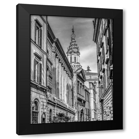 Old town in Rome Black Modern Wood Framed Art Print with Double Matting by Frank, Assaf