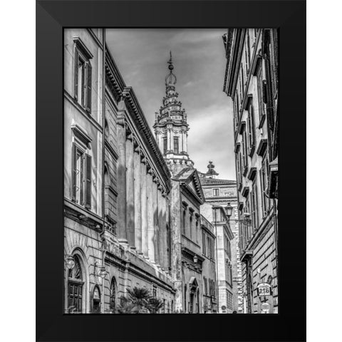 Old town in Rome Black Modern Wood Framed Art Print by Frank, Assaf