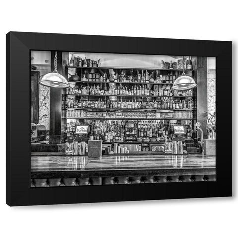 Bar in Birmingham-UK Black Modern Wood Framed Art Print with Double Matting by Frank, Assaf