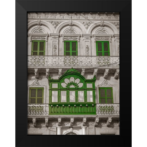 Traditional maltese house in Birgu, Malta Black Modern Wood Framed Art Print by Frank, Assaf