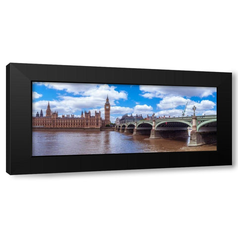Houses of Parliament and Big Ben, London, UK Black Modern Wood Framed Art Print with Double Matting by Frank, Assaf