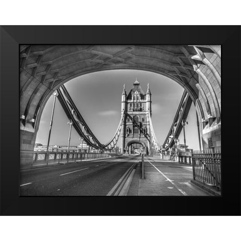 Tower bridge in London, UK Black Modern Wood Framed Art Print by Frank, Assaf