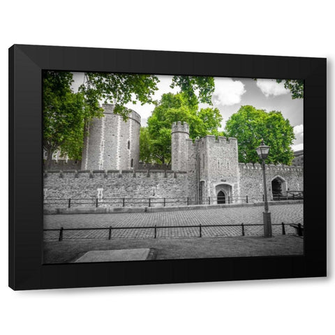 Tower of London, UK Black Modern Wood Framed Art Print with Double Matting by Frank, Assaf