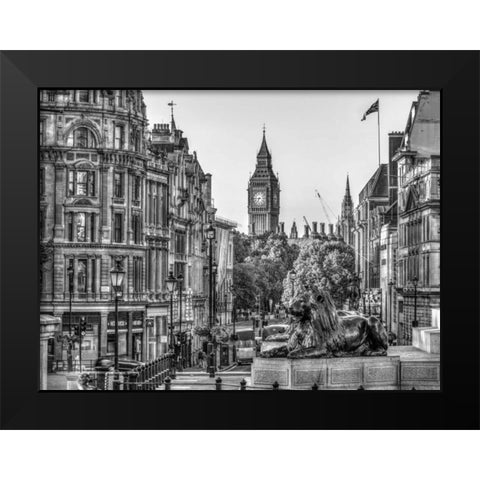 Trafalgar Square, London, UK Black Modern Wood Framed Art Print by Frank, Assaf