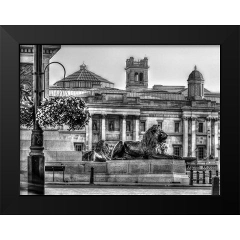 Trafalgar Square, London, UK Black Modern Wood Framed Art Print by Frank, Assaf