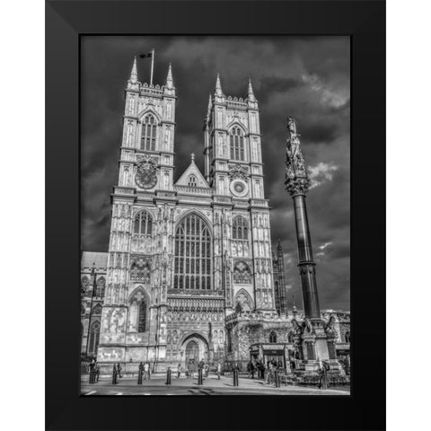 Famous Westminster Abby in London, UK Black Modern Wood Framed Art Print by Frank, Assaf