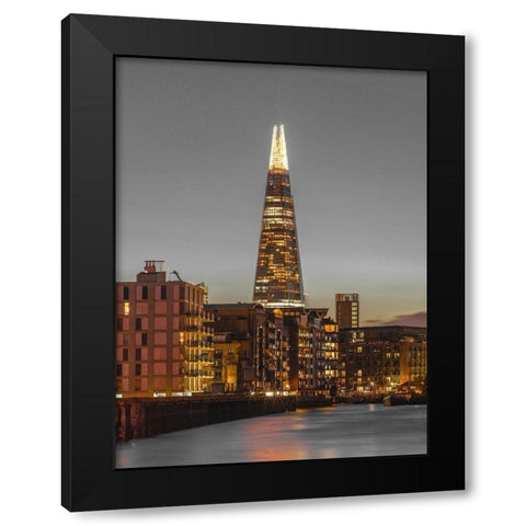 The Shard skyscraper-London-UK Black Modern Wood Framed Art Print with Double Matting by Frank, Assaf