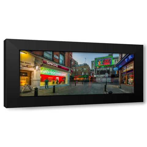 London city street in evening Black Modern Wood Framed Art Print with Double Matting by Frank, Assaf