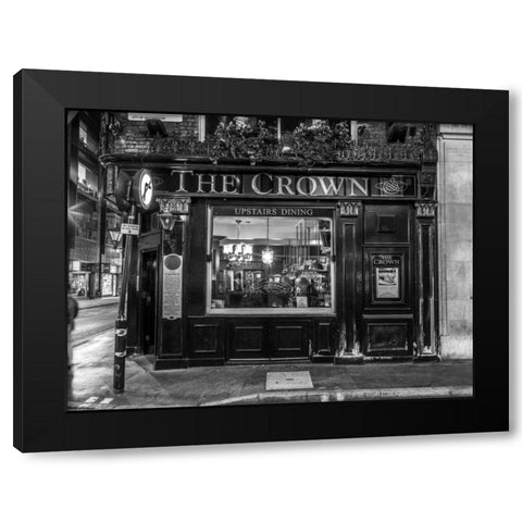 London city street in evening Black Modern Wood Framed Art Print with Double Matting by Frank, Assaf