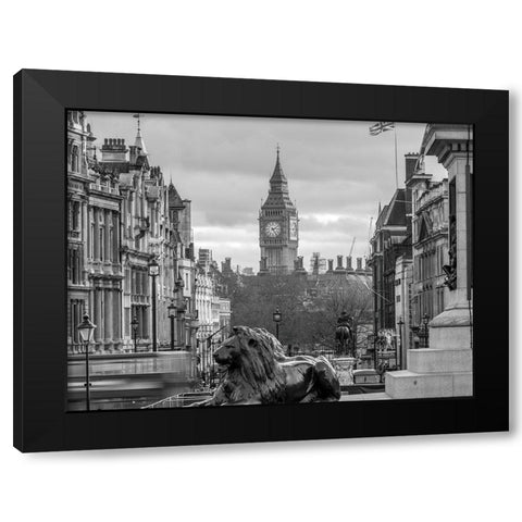 Trafalgar Square-London Black Modern Wood Framed Art Print with Double Matting by Frank, Assaf