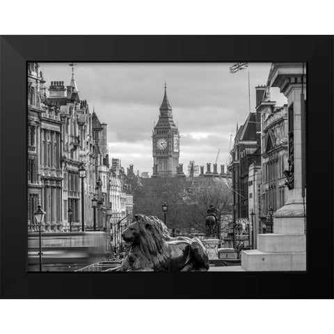 Trafalgar Square-London Black Modern Wood Framed Art Print by Frank, Assaf