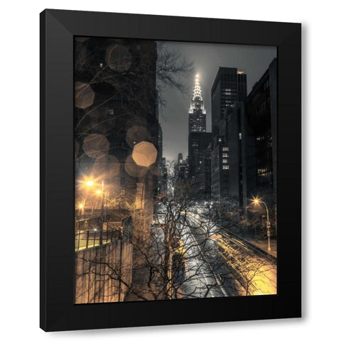 Chrysler Building in New York city Black Modern Wood Framed Art Print with Double Matting by Frank, Assaf