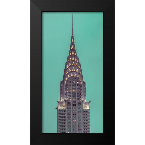 Chrysler Building in New York city Black Modern Wood Framed Art Print by Frank, Assaf