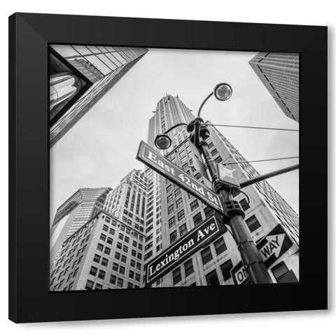 Chrysler Building in New York city Black Modern Wood Framed Art Print with Double Matting by Frank, Assaf