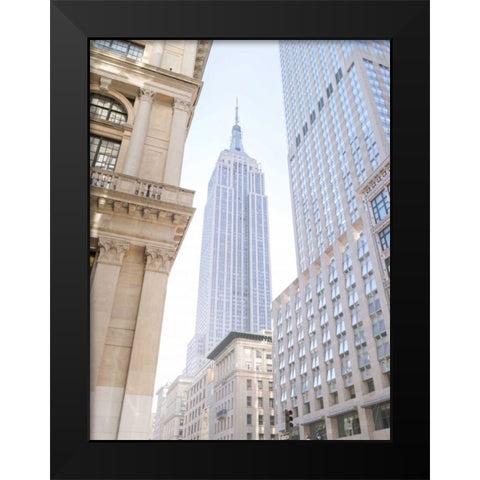 Lower Manhattan cityscape, New York Black Modern Wood Framed Art Print by Frank, Assaf