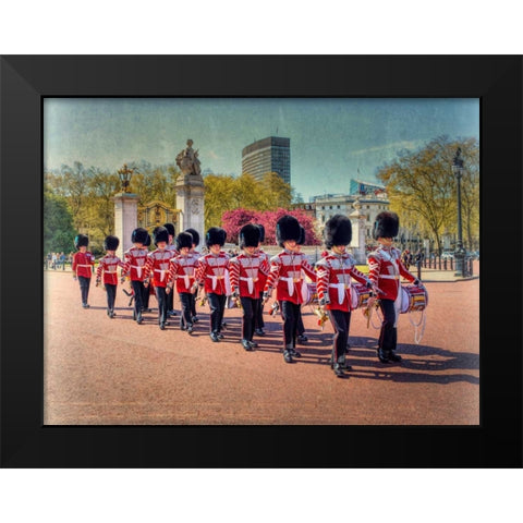 Changing the Guard, Buckingham Palace, London Black Modern Wood Framed Art Print by Frank, Assaf