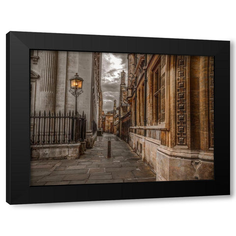 Narrow lane in Cambridge Black Modern Wood Framed Art Print by Frank, Assaf