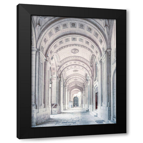 National Library of Malta-Valletta Black Modern Wood Framed Art Print by Frank, Assaf