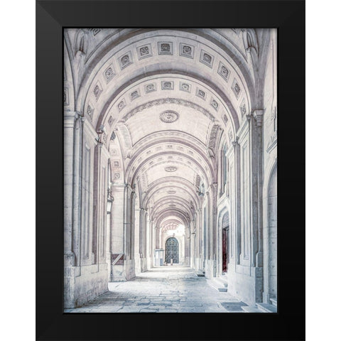 National Library of Malta-Valletta Black Modern Wood Framed Art Print by Frank, Assaf