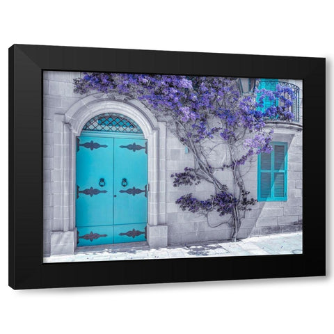Maltese house in Mdina-Malta Black Modern Wood Framed Art Print with Double Matting by Frank, Assaf