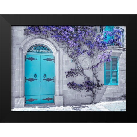 Maltese house in Mdina-Malta Black Modern Wood Framed Art Print by Frank, Assaf