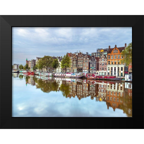 Amsterdam-reflections Black Modern Wood Framed Art Print by Frank, Assaf