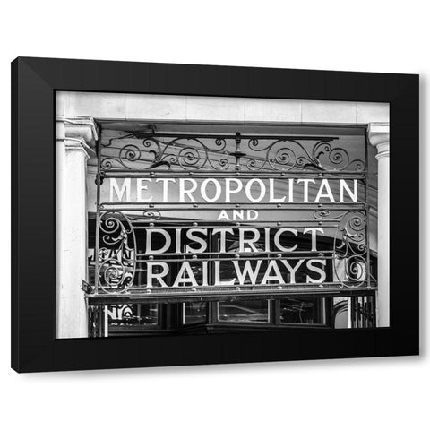 Metropolitan and district railways Black Modern Wood Framed Art Print with Double Matting by Frank, Assaf