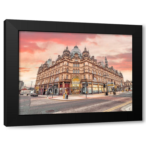 Leeds Kirkgate Market Black Modern Wood Framed Art Print with Double Matting by Frank, Assaf