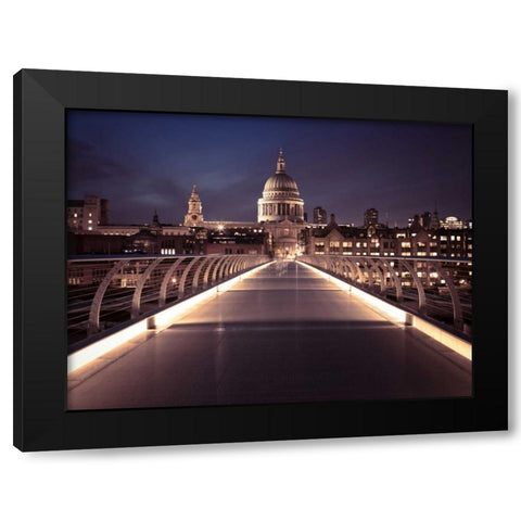 AF20110704 London 153C07 Black Modern Wood Framed Art Print with Double Matting by Frank, Assaf